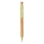 Бамбуковая ручка с клипом из пшеничной соломы, зеленый, бамбук; волокно пшеничной соломы