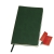 Бизнес-блокнот "Funky", 130*210 мм, зеленый, красный форзац, мягкая обложка, в линейку, зеленый, красный, pu velvet