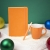 Подарочный набор HAPPINESS: блокнот, ручка, кружка, оранжевый, оранжевый, несколько материалов