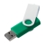 Флешка Twist Color, зеленая с белым, 16 Гб, зеленый, белый, пластик; покрытие софт-тач; металл