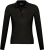 Рубашка поло женская с длинным рукавом Podium 210 черная, черный, хлопок