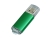 USB 2.0- флешка на 4 Гб с прозрачным колпачком, зеленый, металл