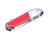 USB 2.0- флешка на 16 Гб в виде карабина, красный, серебристый, пластик, металл