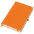 Бизнес-блокнот "Justy", 130*210 мм, оранжев, твердая обложка,  резинка 7 мм, блок-линейка, тиснение, оранжевый, pu velvet