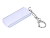 USB 2.0- флешка промо на 4 Гб с прямоугольной формы с выдвижным механизмом, белый, серебристый, пластик