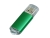 USB 2.0- флешка на 64 Гб с прозрачным колпачком, зеленый, металл