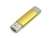 USB 2.0/micro USB- флешка на 32 Гб, желтый, металл