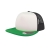 Бейсболка "SNAP 90S", 5 клиньев, пластиковая застежка, зеленый, белый, черный, 100 %полиэстер, 80 г/м2
