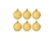 Набор ёлочных шаров «Ассорти», желтый, полистирол