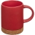 Кружка с пробковой подставкой Corky, красная, красный, каменная керамика; подставка - пробка