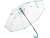 Зонт-трость «Pure» с прозрачным куполом, бирюзовый, прозрачный, полиэстер, пластик
