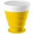 Складной стакан с крышкой Astrada, желтый, желтый, пластик, полипропилен, силикон