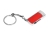 USB 2.0- флешка на 8 Гб с выдвижным механизмом и мини чипом, красный, серебристый, металл
