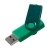 Флешка Twist Color, зеленая, 8 Гб, зеленый, пластик; покрытие софт-тач; металл