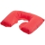 Надувная подушка под шею в чехле Sleep, красная, красный, пвх, флокированный
