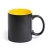 Кружка BAFY, черный с желтым, 350мл, 9,6х8,2см, тонкая керамика, черный, желтый, керамика