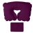 Подушка надувная дорожная в футляре; фуксия; 43,5х27,5 см; твил; шелкография, розовый, твил