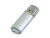 USB 2.0- флешка на 8 Гб с прозрачным колпачком, серебристый, металл