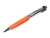 USB 2.0- флешка на 64 Гб в виде ручки с мини чипом, оранжевый, серебристый, кожзам