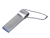 USB 3.0-флешка на 16 Гб с мини чипом и боковым отверстием для цепочки, серебристый