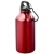Бутылка для воды с карабином Oregon из переработанного алюминия, сертифицированного по стандарту RCS, объемом 400 мл, красный