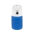 Бутылка для воды складная с карабином SPRING; синяя, 550/250 мл, силикон, синий, силикон