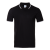 Рубашка поло мужская STAN с окантовкой хлопок/полиэстер 185, 04T, Чёрный, 185 гр/м2, хлопок
