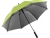Зонт-трость «Double face», зеленый, серый, полиэстер, soft touch