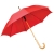 Зонт-трость с деревянной ручкой, полуавтомат; красный; D=103 см, L=90см; 100% полиэстер, красный, 100% полиэстер, плотность 190 г/м2