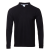 Рубашка поло унисекс STAN длинный рукав хлопок 185, 104LS, Чёрный