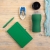 Набор подарочный SILKYWAY: термокружка, блокнот, ручка, коробка, стружка зеленый, зеленый, несколько материалов