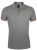 Рубашка поло мужская Pasadena Men 200 с контрастной отделкой, серый меланж c оранжевым, серый, оранжевый, хлопок 85%; вискоза, 15%; плотность 200 г/м²; пике
