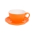 Чайная/кофейная пара CAPPUCCINO, оранжевый, 260 мл, фарфор, оранжевый, фарфор