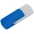 USB flash-карта "Easy" (8Гб), белая с синим, 5,7х1,9х1см, пластик, белый, синий, пластик