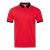 Рубашка поло  мужская STAN с контрастными деталями хлопок/полиэстер 185, 04С, Красный/Чёрный