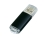 USB 2.0- флешка на 64 Гб с прозрачным колпачком, черный, металл