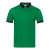 Рубашка поло  мужская STAN с контрастными деталями хлопок/полиэстер 185, 04С, Зелёный/Чёрный
