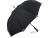 Зонт-трость «Safebrella» с фонариком и светоотражающими элементами, черный, полиэстер, soft touch