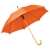 Зонт-трость с деревянной ручкой, полуавтомат; оранжевый; D=103 см, L=90см; 100% полиэстер, оранжевый, 100% полиэстер, плотность 190 г/м2