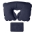 Подушка надувная дорожная в футляре; синий; 43,5х27,5 см; твил; шелкография, синий, твил
