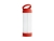 Стеклянная спортивная бутылка  «QUINTANA», 390 мл, красный, пластик, стекло