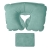 Подушка надувная дорожная в футляре; светло-зеленый; 43,5х27,5 см; твил; шелкография, зеленый, твил