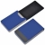Визитница "Вертикаль"; синий; 9,5х6,4х1,7 см; иск. кожа, металл; лазерная гравировка, синий, кожа искусственная, металл