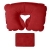 Подушка надувная дорожная в футляре; красный; 43,5х27,5 см; твил; шелкография, красный, твил