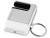 Подставка-брелок для мобильного телефона «GoGo», белый, серебристый, пластик