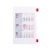 Календарь настольный на 2 года; белый с красным; 18х11 см; пластик; тампопечать, шелкография, красный, белый, пластик