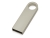 USB 2.0- флешка на 8 Гб с мини чипом, компактный дизайн с круглым отверстием, серебристый, металл