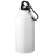 Бутылка для воды с карабином Oregon из переработанного алюминия, сертифицированного по стандарту RCS, объемом 400 мл, белый