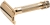 Станок Т- образный для бритья MERKUR хромированный, золотистый цвет, прямой срез, короткая ручка