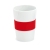 Стакан NELO, белый с красным, 350мл, 11,2х8см, тонкая керамика, силикон, белый, красный, керамика, силикон